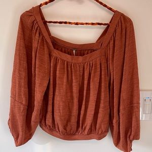 Free People top in rust orange